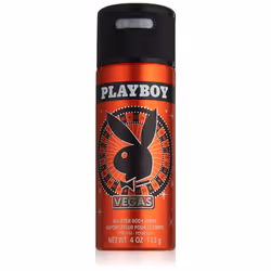 Playboy Male Body Spray Vegas Scent 4 oz Long Lasting Body Spray for Men from Playboy Scents of Musk Amber Vanilla