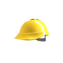 MSA V-GARD 200 VENTED SAFETY HELMET YELLOW