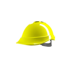 MSA V-GARD 200 VENTED SAFETY HELMET HI VIS YELLOW