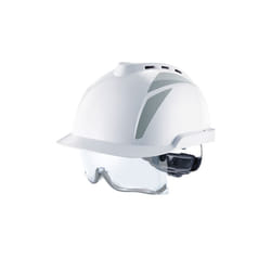 MSA - V-GARD 930 VENTED HELMET WHITE W/ INTEGRATED SPEC GRY STICKER - White/Grey