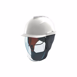 MSA V-GARD 950 CLASS 2 ELECTRICIAN SAFETY HELMET WITH FACE SHIELD WHITE