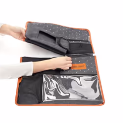 Badabulle B045604 baby carriage accessory Organizer bag PVC, Polyester Black, Orange