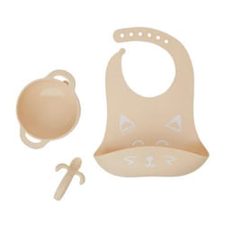 BabyMoov Set First ISY Fox toddler feeding set Beige, White