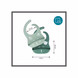 Babymoov Set of 2 BIB'ISY silicone bibs, with front pocket