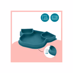 Babymoov Divided silicone plate ISY PLATE Blue dog