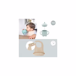 LEARN'ISY baby feeding set, silicone toddler weaning set, 15-24 months, Fox