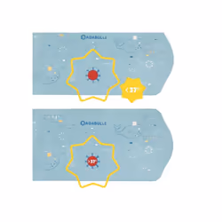 Badabulle XXL non-slip bath mat with temperature indicator, 91 cm long