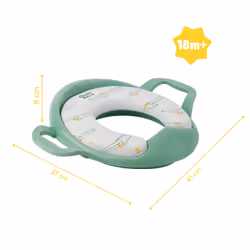 Badabulle B027008 toilet seat Soft toilet seat Polypropylene (PP), Polyvinyl chloride (PVC) Green, White