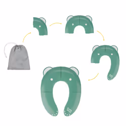 Potty Training Folding Toilet seat Reducer,Green
