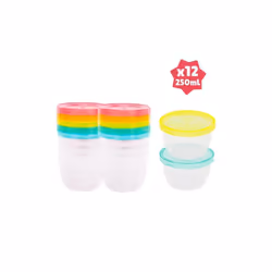 Badabulle Set of 12 baby storage jars, 250ml - Additional view 2