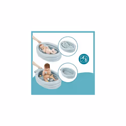 Babymoov Aquadots Inflatable Baby Bath with Bath Support | Toddler Bath | Travel Bath Baby | Paddling Pool