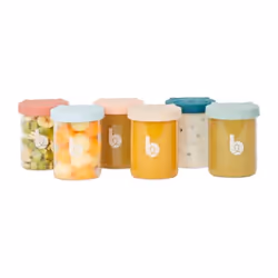 BabyMoov A004314, Jar, Round, 0.25 L, Transparent, Glass, Silicone