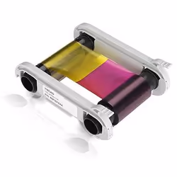 This ribbon is composed by 6 panels: Yellow. Magenta. Cyan. Black. Overlay and Black. It is used for double-sided color print ...