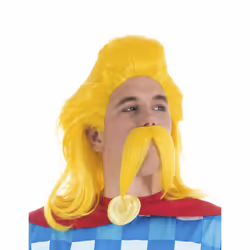 Assurancetourix wig and mustache - Asterix and Obelix