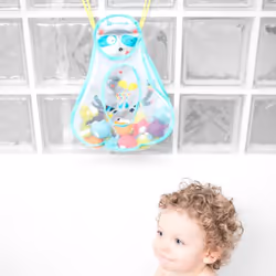 Badabulle B021002 bath game/toy/sticker Bath toy organizer Turquoise, White, Yellow