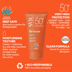 SUN SECURE SPF50+ Cream - Broad-Spectrum Hydrating Face/Decollete Sunscreen - All Skin Types, Very High UVA/UVB - Additional view 5