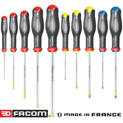 Facom ATW.J10 10 Piece ProTwist Screwdriver Set Slotted, Pozi Phillips