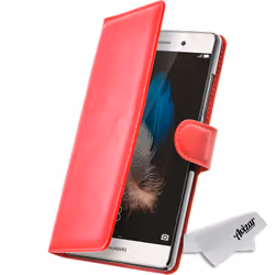 Avizar FOLIO-COW-RD-P8LTE, Wallet case, Huawei, P8 Lite, Red