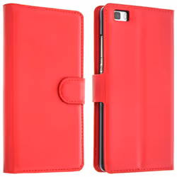 Avizar FOLIO-COW-RD-P8LTE mobile phone case Wallet case Red