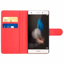 Avizar FOLIO-COW-RD-P8LTE mobile phone case Wallet case Red