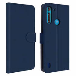 Full Motorola Moto G8 Power Lite Flip Case with Wallet Function - Dark Blue