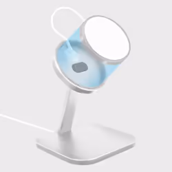 Magsafe iPhone Desk Stand Aluminium Compact Dock Silver