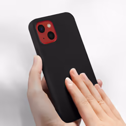 Case for iPhone 13 Mini Silicone Semi-Rigid Soft-touch Finish black - Additional view 2