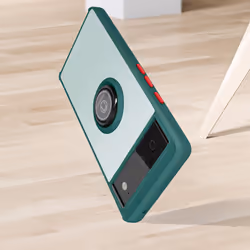 Case for Google Pixel 6 Bi-material with Metal Ring - Green