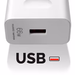 Original Huawei Wall Charger, 66W SuperCharge, White, USB