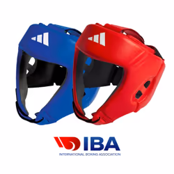 adidas Unisex's AIBA Approved Boxing Head Guard  Red  Small
