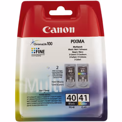 DUO PACK - Canon black & colour ink cartridge for various printers ( click to view printers)