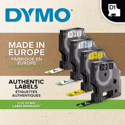 DYMO D1 Labels, Blue Print on White, 12mm x 7m, Self-Adhesive Labels for LabelManager Label Printers, Authentic