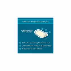 Compeed Extreme Blister Plasters, 6 Hydrocolloid Plasters, Foot Treatment, Heal Fast, 100% Plastic Free Carton Pack