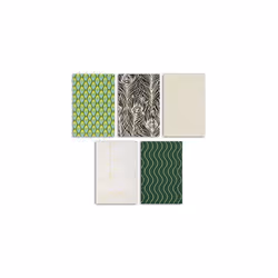 212871AMZC - A Box of 10 Rolls of Gift Wrapping Paper - 80g Premium Paper - Dimensions: 2x0.70m - Pattern: Shiny, Black, White, Green, Feather, Travel