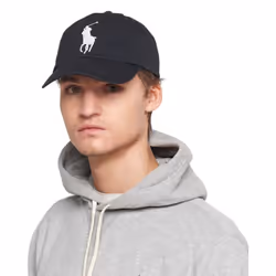 Polo Ralph Lauren Mens Caps Big Pony Chino Ball Cap Baseball Caps New - One Size, Black