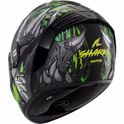 Shark Spartan RS Shaytan Helmet, black-green, Size M for Men