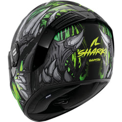 Shark Spartan RS Shaytan Helmet, black-green, Size M for Men