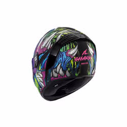Shark Spartan RS Full Face Helmet Shaytan Black / Green / Violet - M