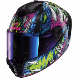 Shark Spartan RS Full Face Helmet Shaytan Black / Green / Violet - XXL