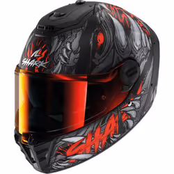 Shark Spartan RS Shaytan Helmet, black-red, Size M for Men