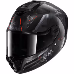 Shark Spartan RS Xbot Carbon Helmet, black-grey-red, Size L for Men