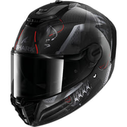 Shark Spartan RS Xbot Carbon Helmet, black-grey-red, Size L for Men
