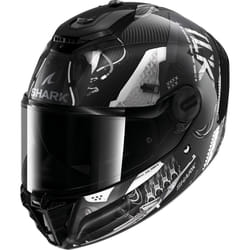 Shark Spartan RS Xbot Carbon Helmet, black-silver, Size L for Men