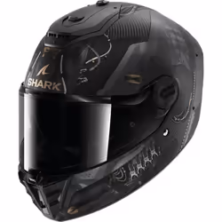 Shark Spartan RS Carbon Full Face Helmet Xbot Black / Anthracite / Gold - L