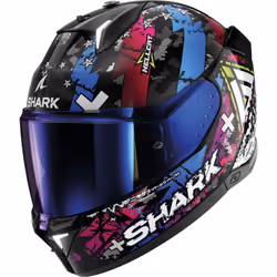 Shark Skwal i3 Full Face Helmet Hellcat White / Blue / Black - XS
