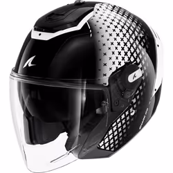 Shark RS Jet Stride Jet Helmet, black-white, Size L for Men