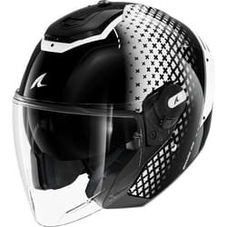 Shark RS Jet Stride Jet Helmet, black-white, Size L for Men