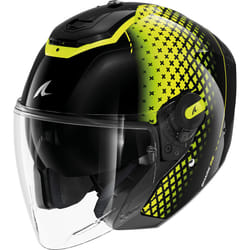 Shark RS Jet Stride Jet Helmet, black-yellow, Size M for Men