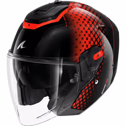 Shark RS Jet Stride Jet Helmet, black-red, Size 2XL for Men