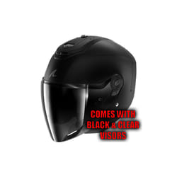 Shark RS Jet Open Face Helmet Dark Shadow Matt Black - L